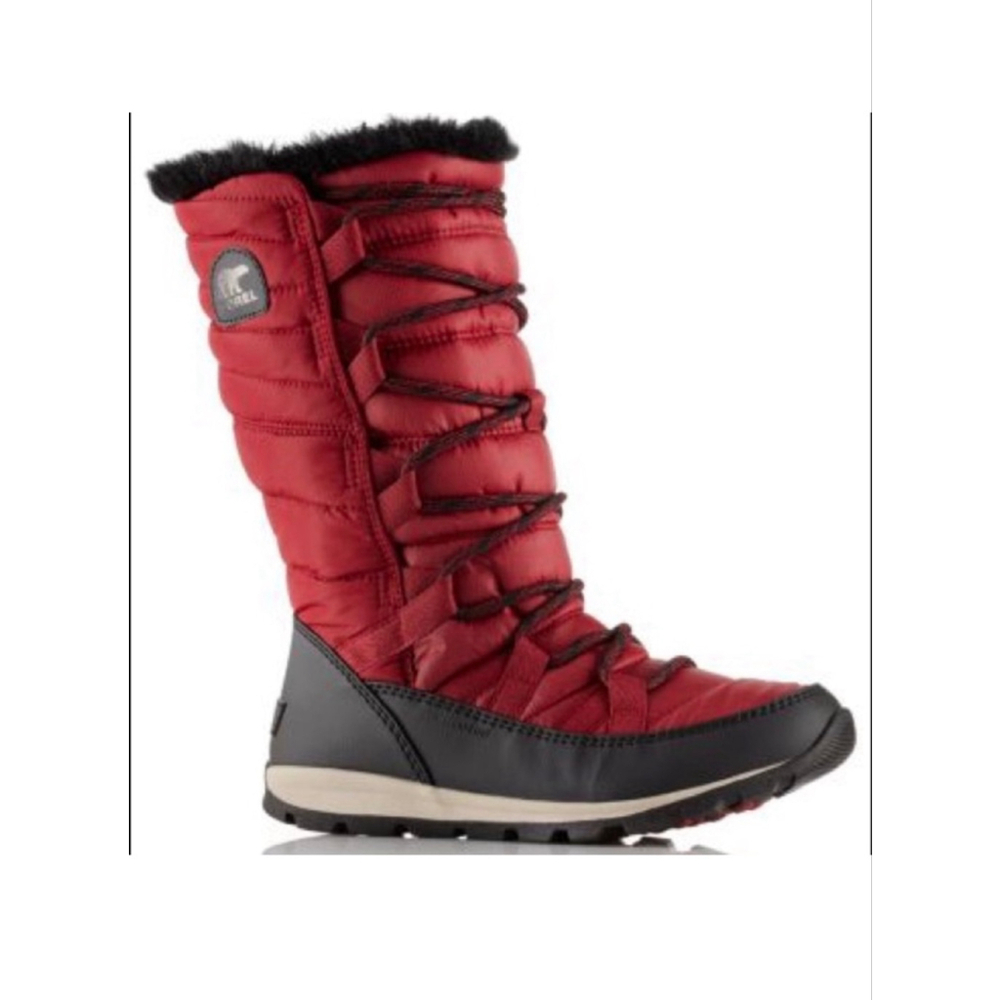 NWT women’s Sorel Whitney Waterproof Lace Boot RED US size 7 UK 5 EUR 38